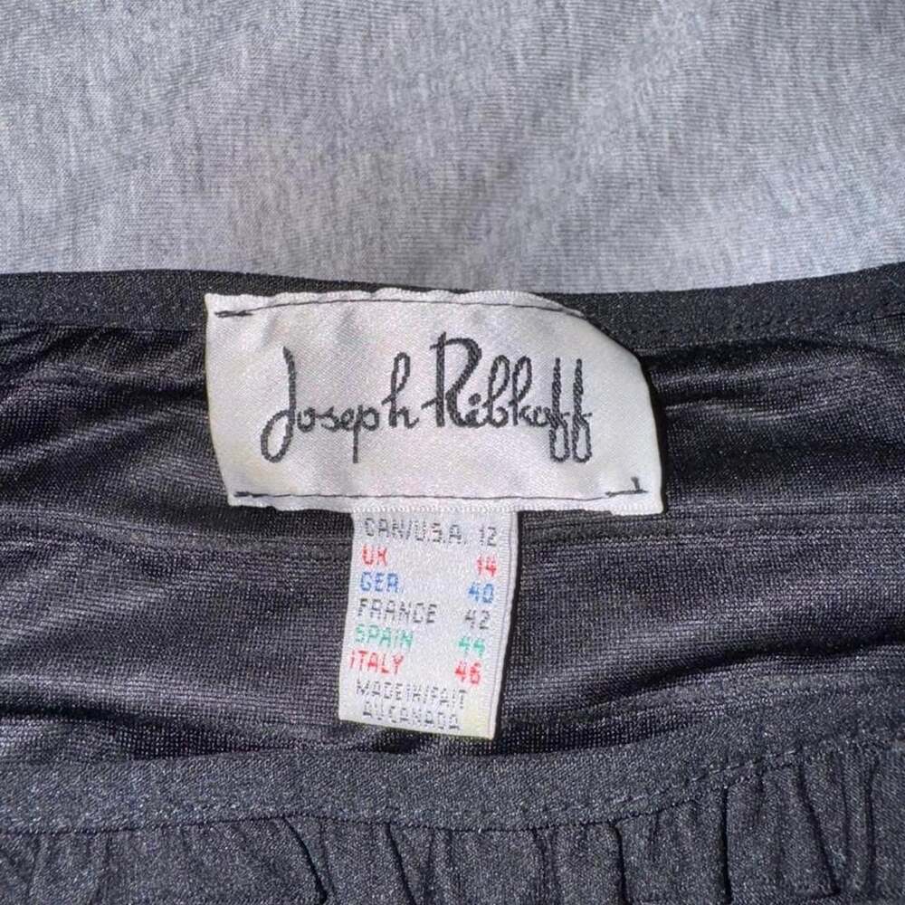 Joseph Ribkoff Sleeveless Black Ruffle Tank Top - Picture 2 of 3